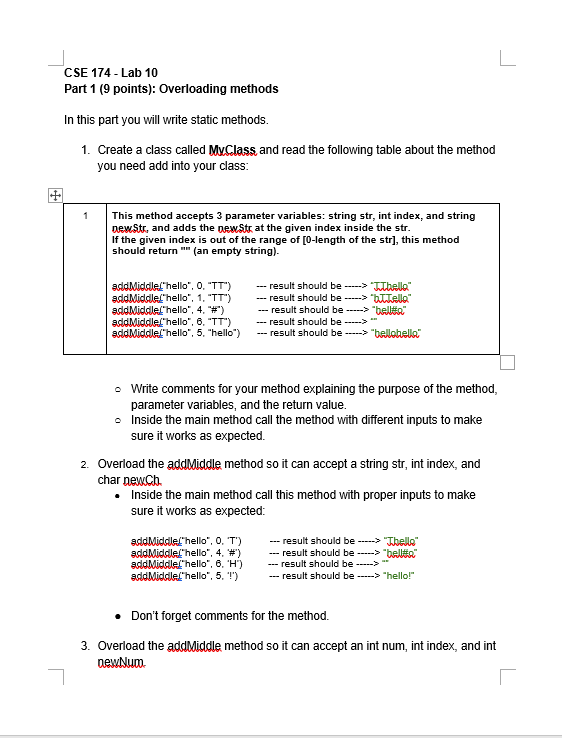 Solved Overload this method so that the overloaded method