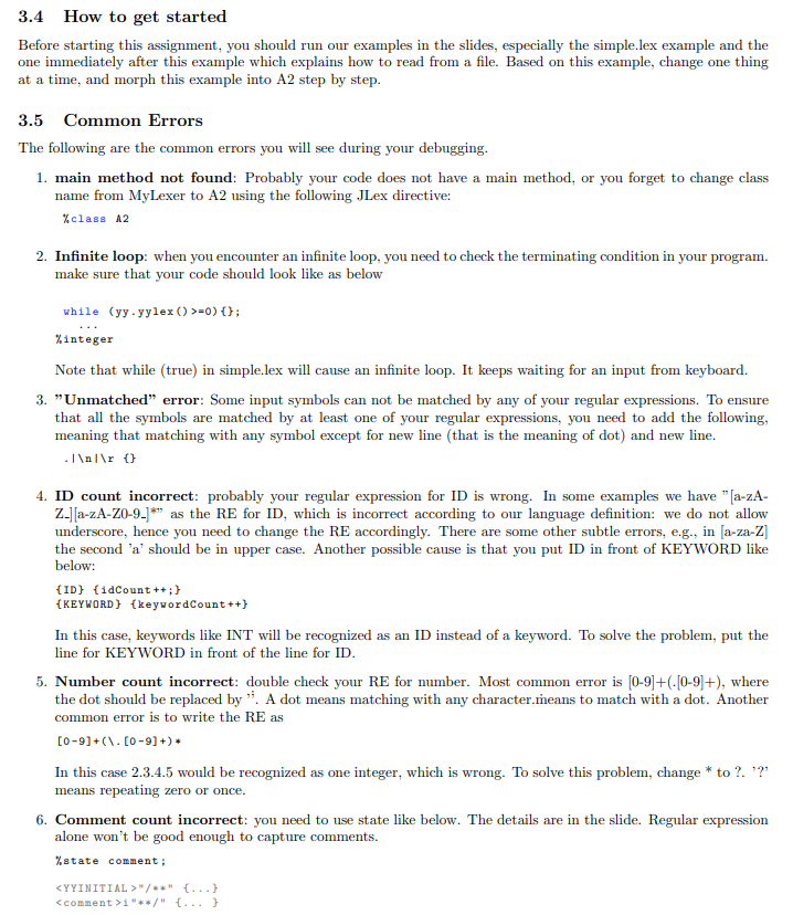 3.2 Assignment Specification The task is to write a | Chegg.com