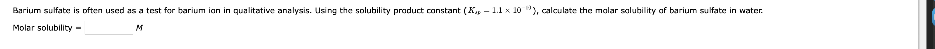 Solved Molar Solubility M Chegg Com   PhplfBBCM