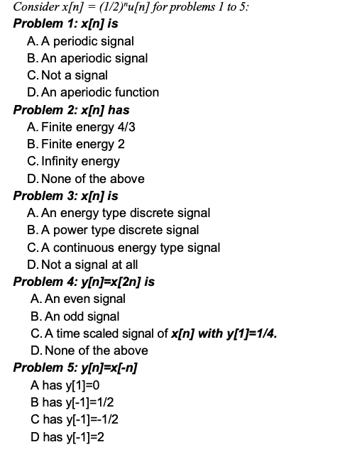 Solved Consider X N 1 2 U N For Problems 1 To 5 Pr Chegg Com