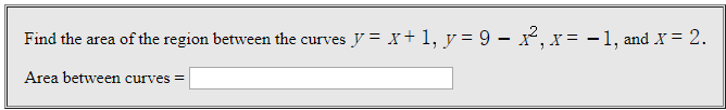 Solved Find the area of the region between the curves y = | Chegg.com