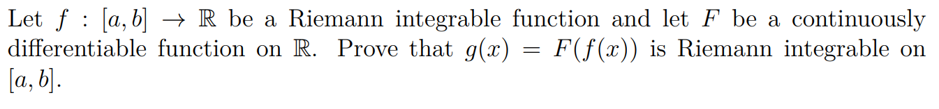 Solved Let f:[a,b]→R be a Riemann integrable function and | Chegg.com