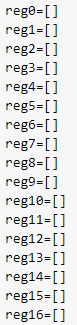 Solved how can i creat all 16 reg arrays in python without | Chegg.com