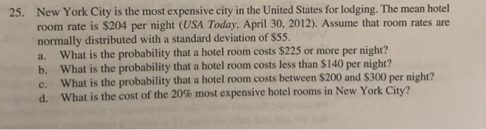 Solved New York City is the most expensive city in the | Chegg.com