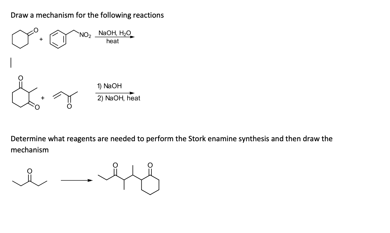 Solved Draw a mechanism for the following reactions 