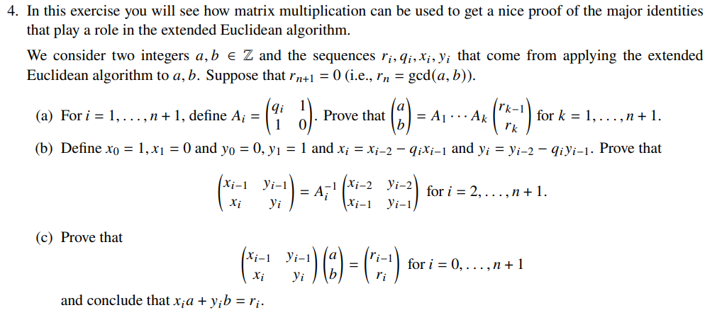 Solved In this exercise you will see how matrix | Chegg.com | Chegg.com