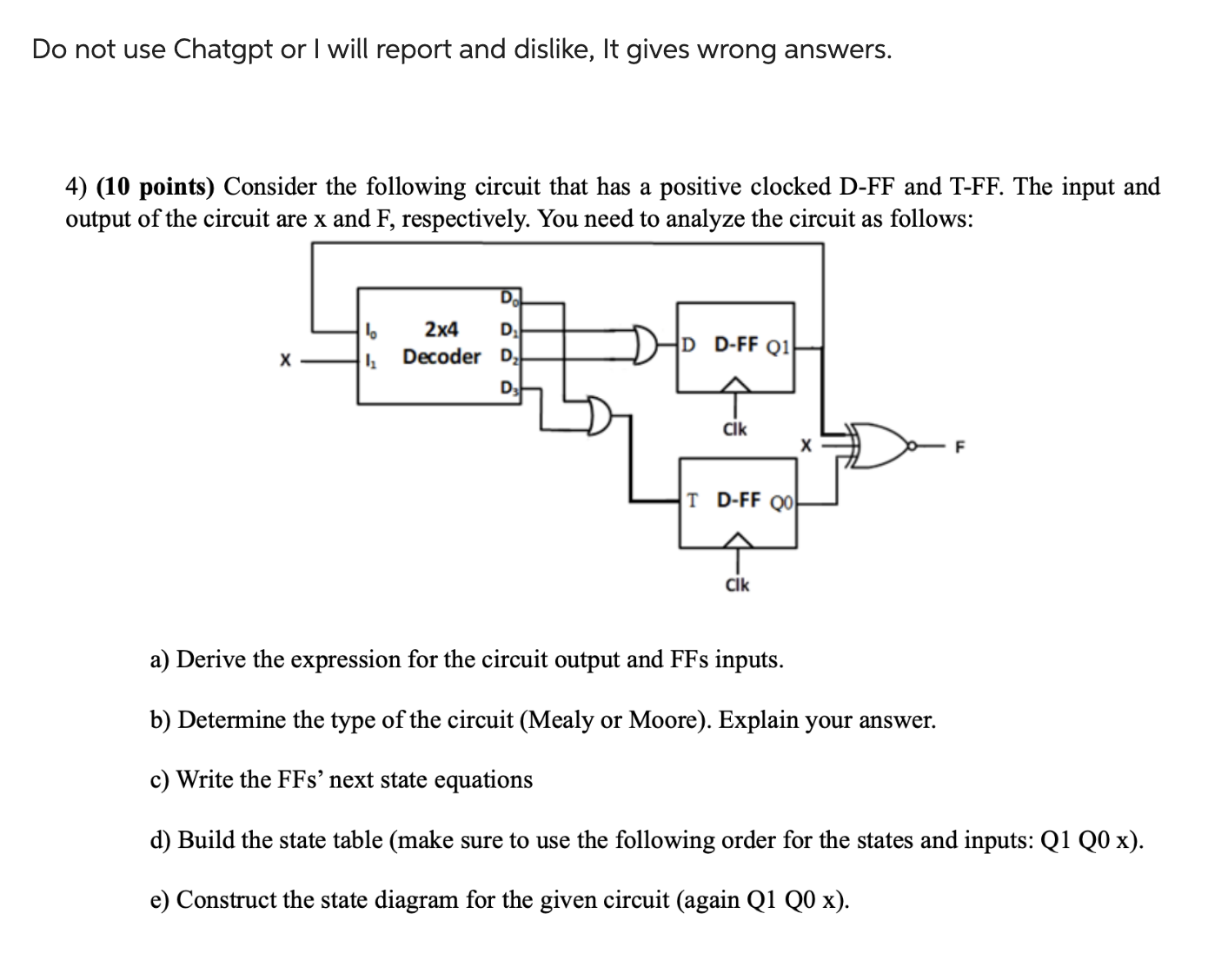 Solved Do not use Chatgpt or I will report and dislike, It | Chegg.com