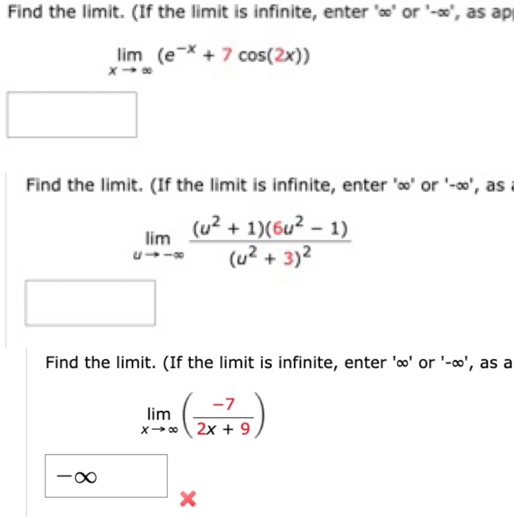 Solved Find the limit. (If the limit is infinite, enter 's' | Chegg.com