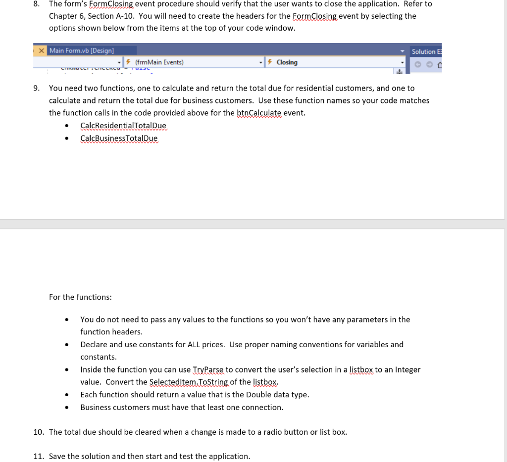 Write this for Visual Basic Programming language. I | Chegg.com
