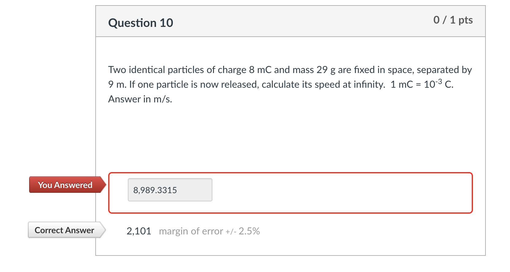 Solved Two identical particles of charge 8mC and mass 29 g | Chegg.com