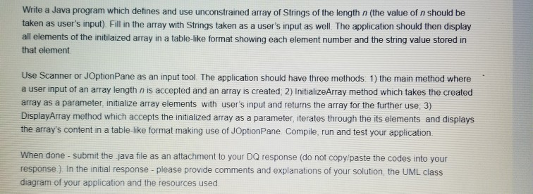 Solved Write a Java program which defines and use | Chegg.com