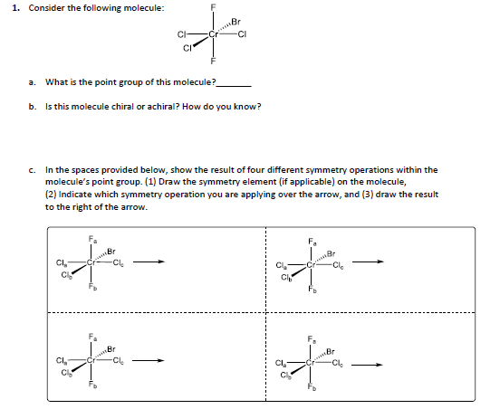 Ci Point Group Example Solved 1. Consider the following molecule: بهره CI What is | Chegg.com