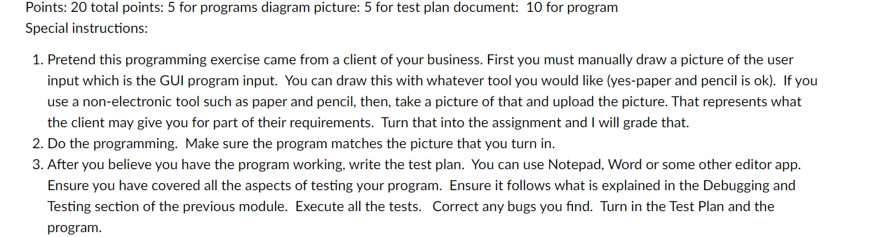 Solved Points: 20 Total Points: 5 For Programs Diagram 