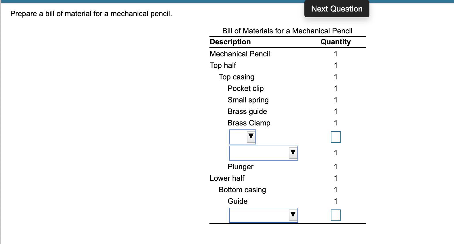 Solved Prepare a bill of material for a wooden pencil, | Chegg.com