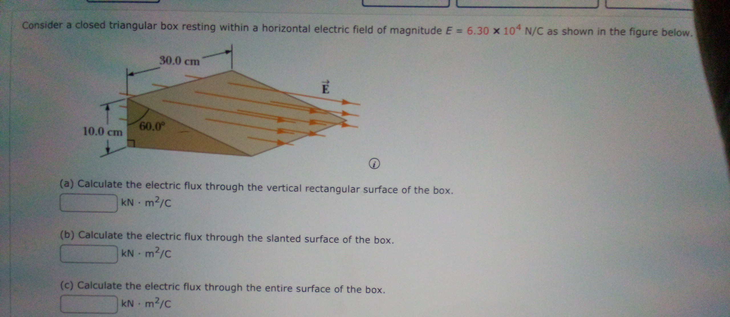 Solved onsider a closed triangular box resting within a