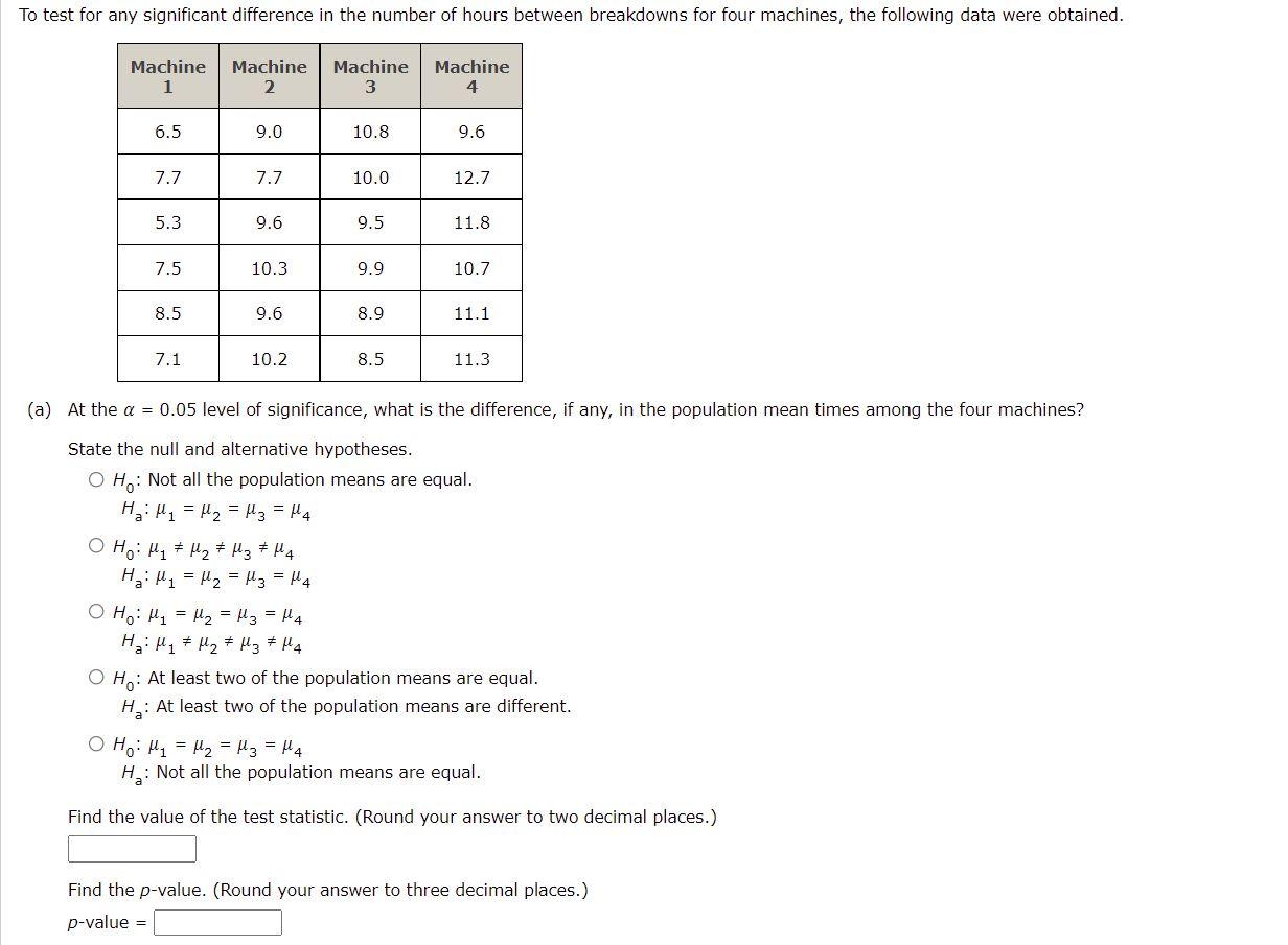 Solved To test for any significant difference in the number | Chegg.com