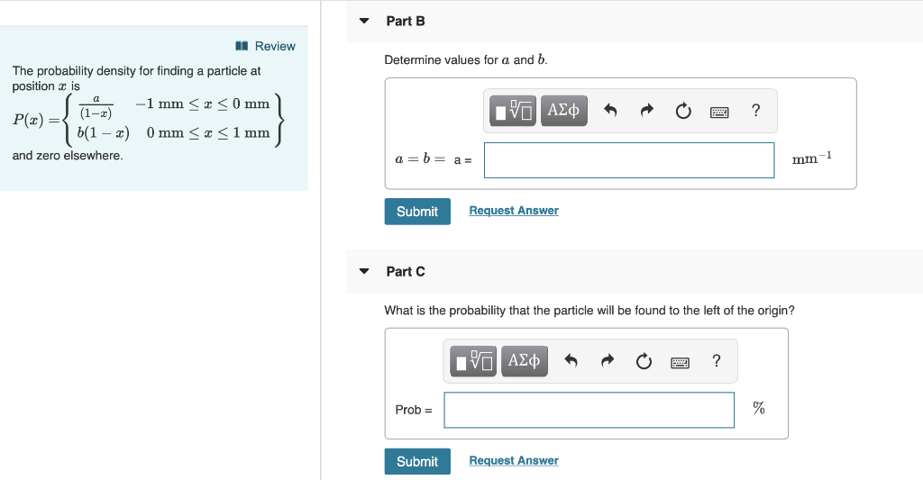 Solved Part B Review Determine values for a and b. The | Chegg.com