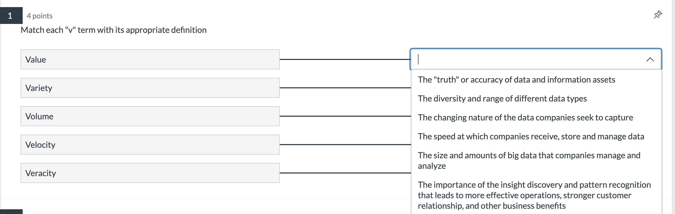 Solved Match each "v" term with its appropriate definition | Chegg.com