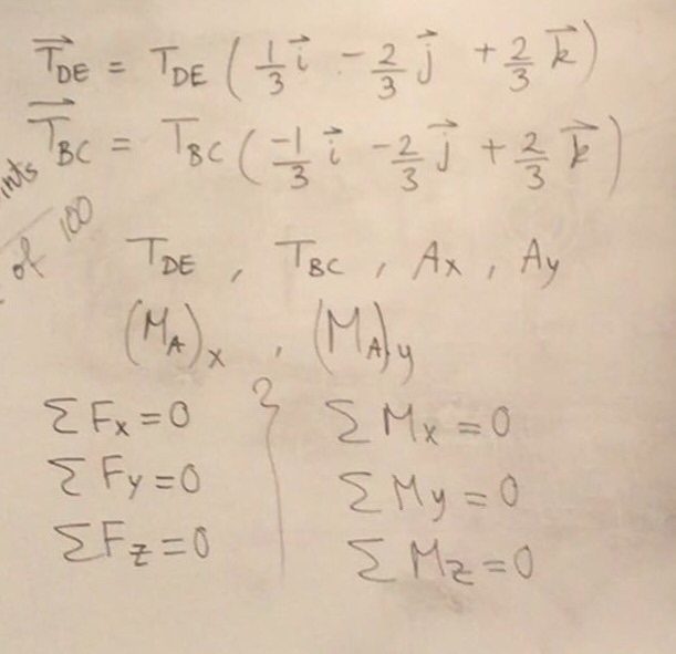 Solved 582 Determine the tensions in the cables and the