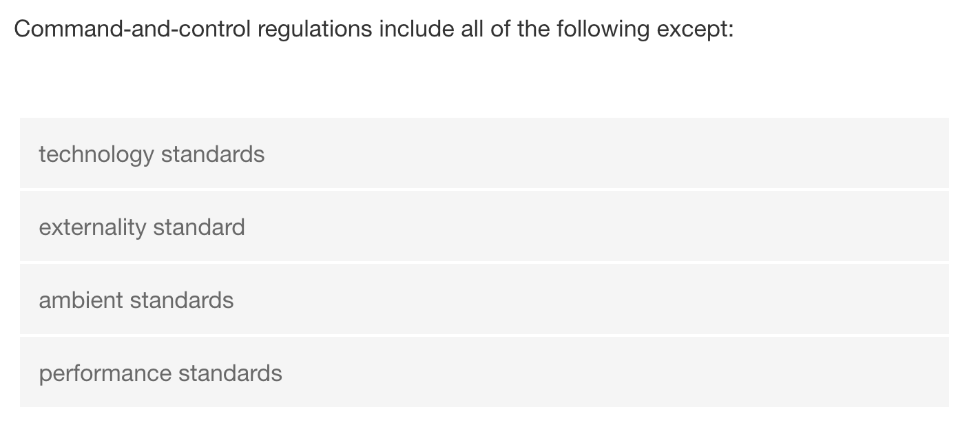 Solved Commandandcontrol regulations include all of the