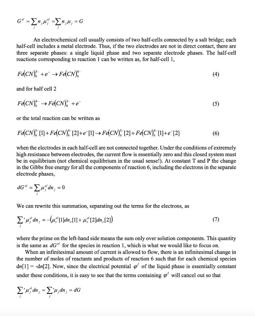 Potential free energy and entropy of mixing chegg