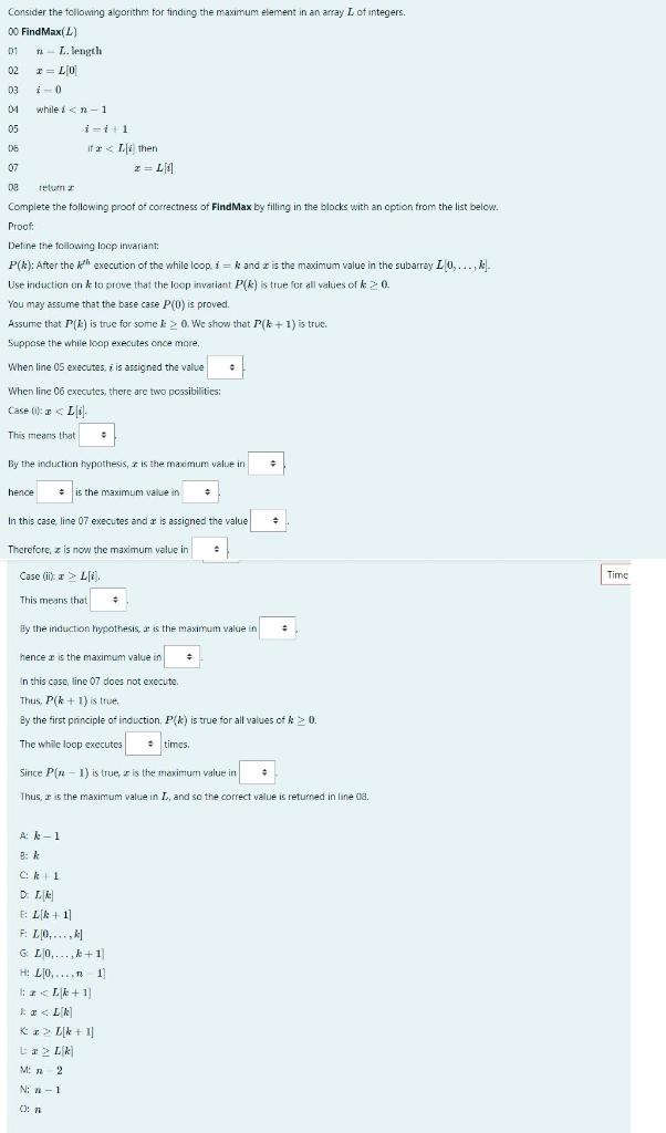 Solved Consider the following algorithm for finding the | Chegg.com