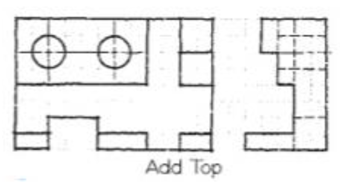 Solved - Using third-angle projection, find the third view | Chegg.com