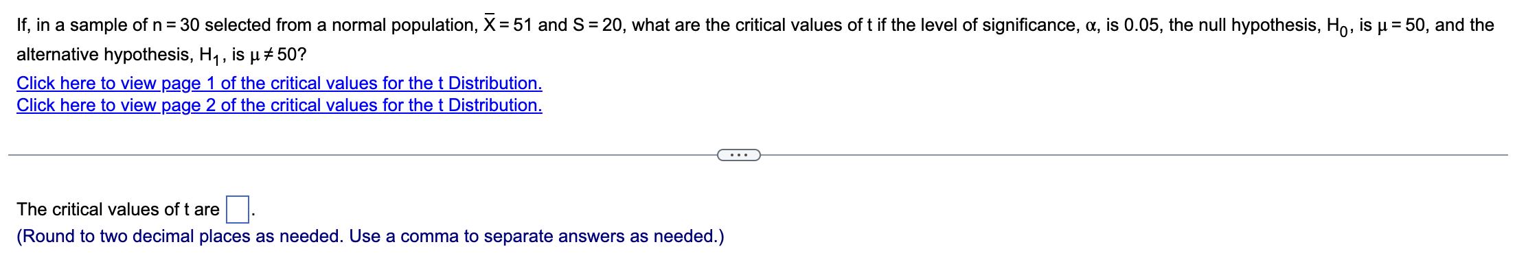 Solved If, in a sample of n=30 selected from a normal | Chegg.com