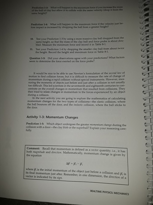 homework for lab 8 one dimensional collisions