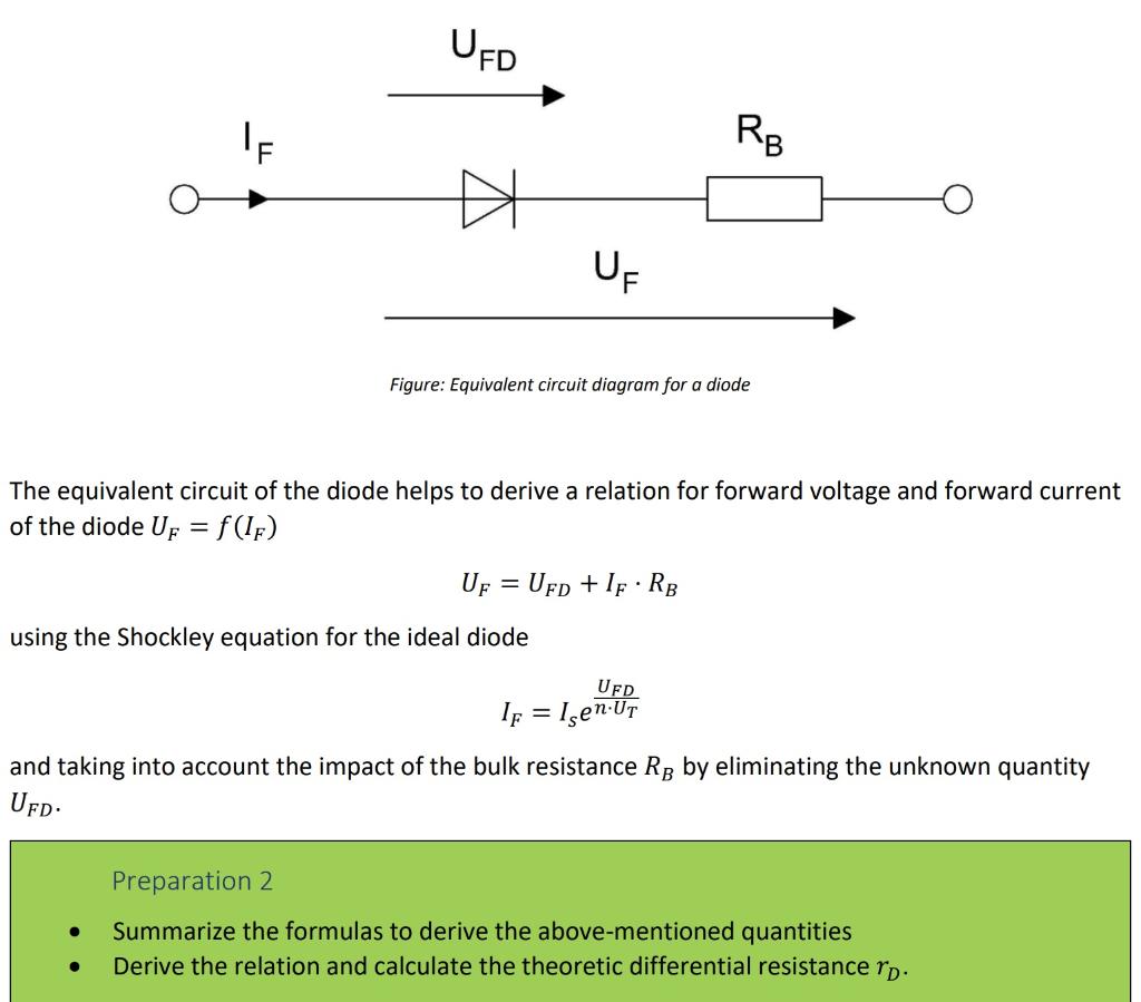 Part 2: Characteristic curve of the silicon diode in | Chegg.com