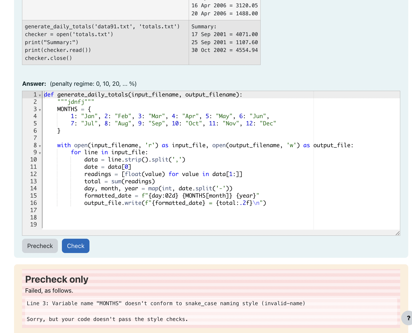 Solved please fix the code as well the :02d function doesn't | Chegg.com