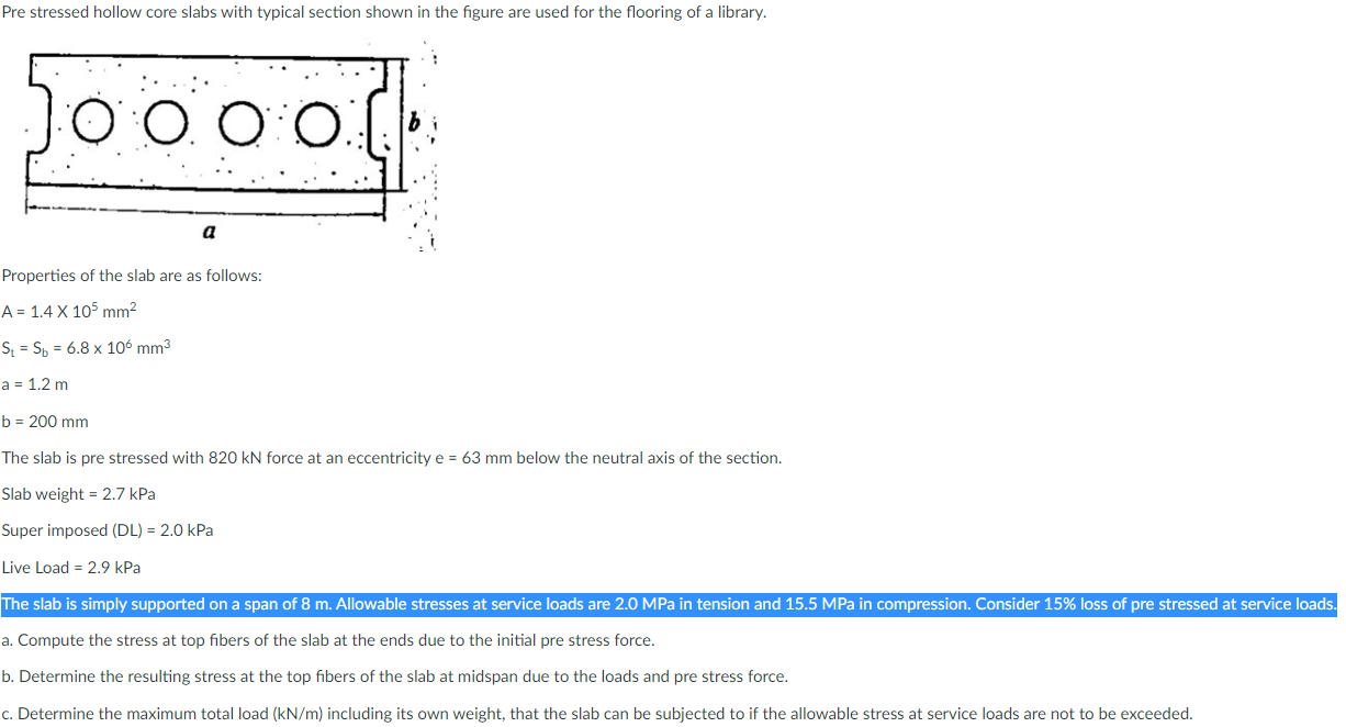 solved-pre-stressed-hollow-core-slabs-with-typical-section-chegg