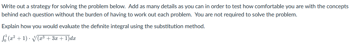 Solved Write out a strategy for solving the problem below. | Chegg.com