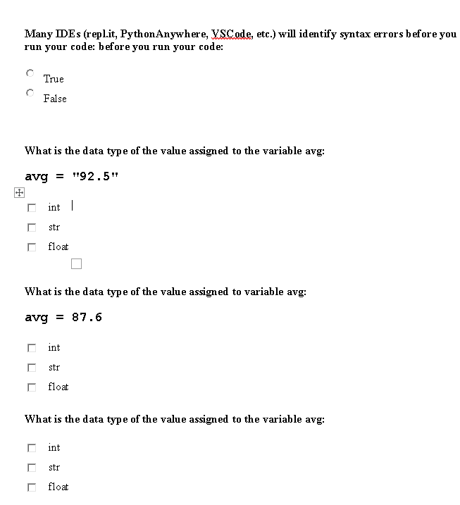 Solved Many DEs (repl.it, PythonAnywhere, YSCode, etc.) will | Chegg.com