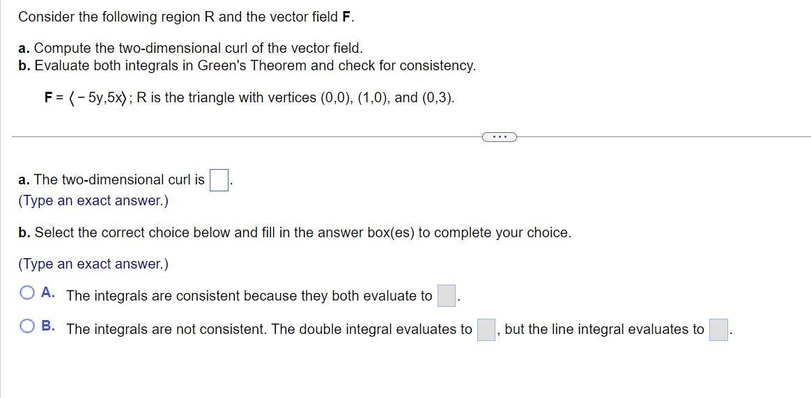 Solved Consider the following region R and the vector field | Chegg.com