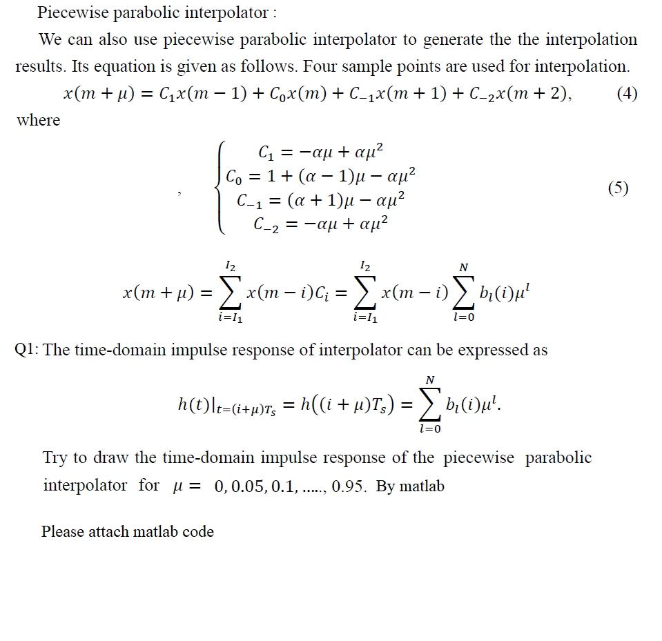 Piecewise parabolic interpolator : We can also use | Chegg.com
