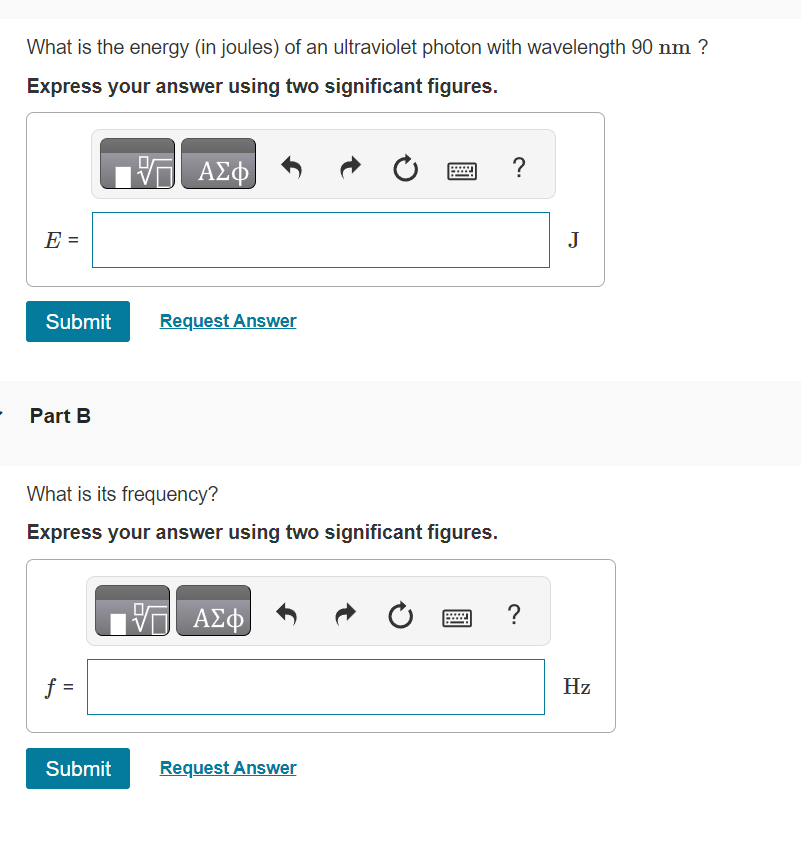 Solved What is the energy (in joules) of an ultraviolet | Chegg.com