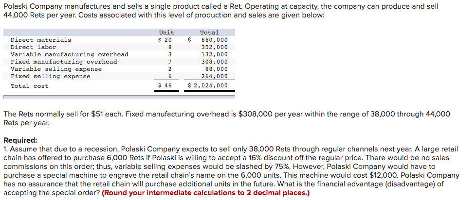 solved-polaski-company-manufactures-and-sells-a-single-chegg