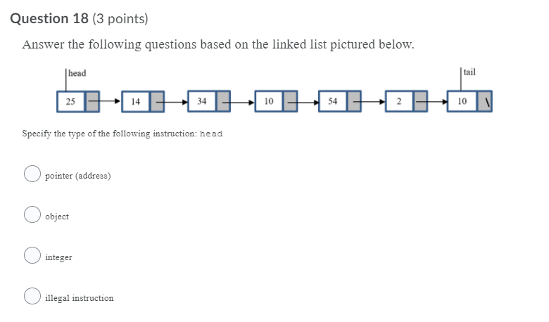 Solved Question 16 (3 points) Answer the following questions | Chegg.com