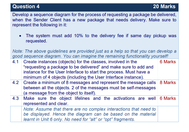Solved Develop a sequence diagram for the process of | Chegg.com