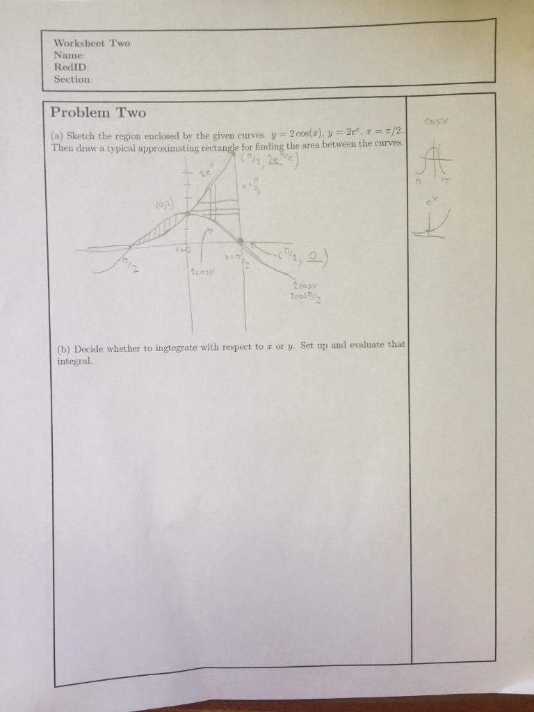 Solved a) Sketch the region enclosed by the given curves. y | Chegg.com