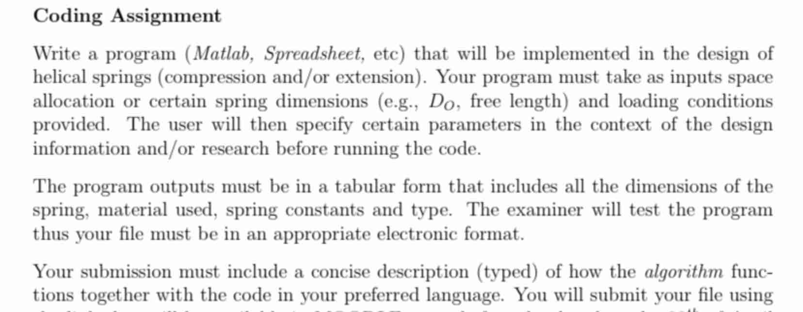 Solved Coding Assignment Write a program (Matlab, | Chegg.com