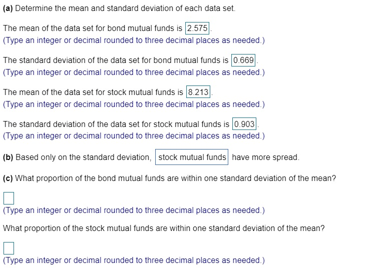Solved (a) Determine the mean and standard deviation of