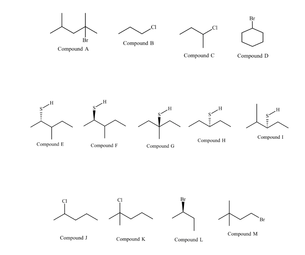 Solved (A) Which compound will undergo SN2 | Chegg.com