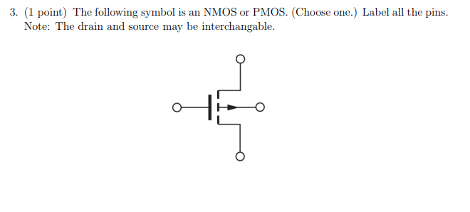 PMOS Symbol