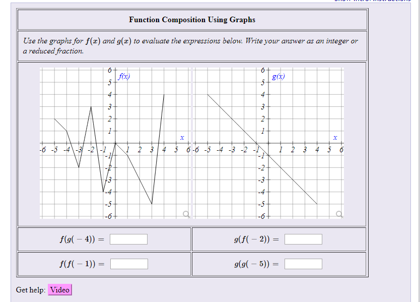 Solved Function Composition Using Graphs Use the graphs for | Chegg.com