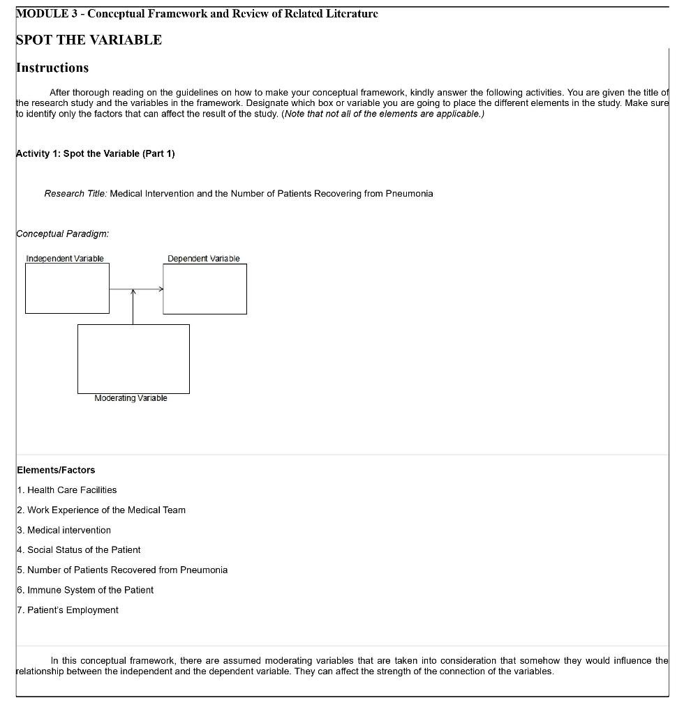 practical research 2 conceptual framework and review of related literature answer key