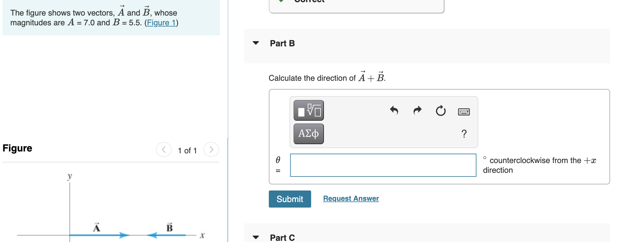 Solved The Figure Shows Two Vectors, A And B, Whose | Chegg.com