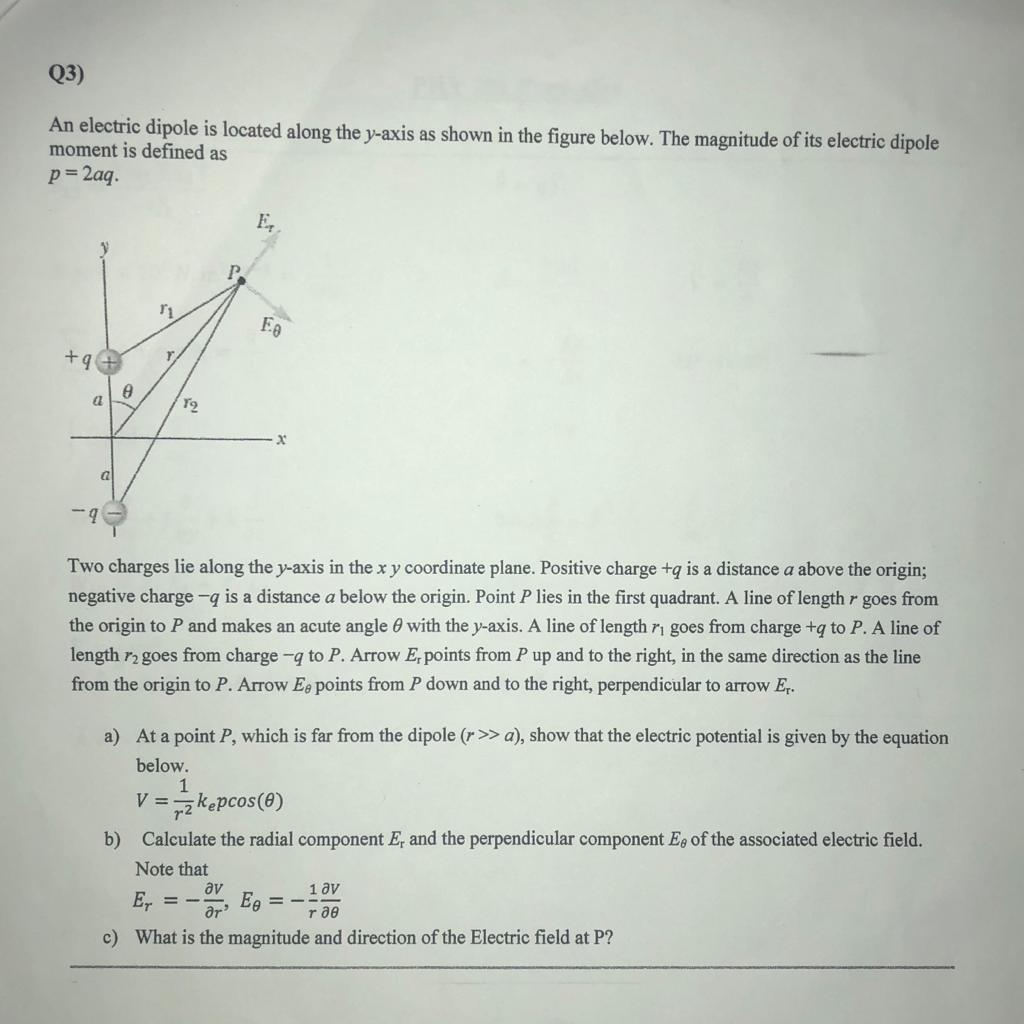 solved-q3-an-electric-dipole-is-located-along-the-y-axis-as-chegg