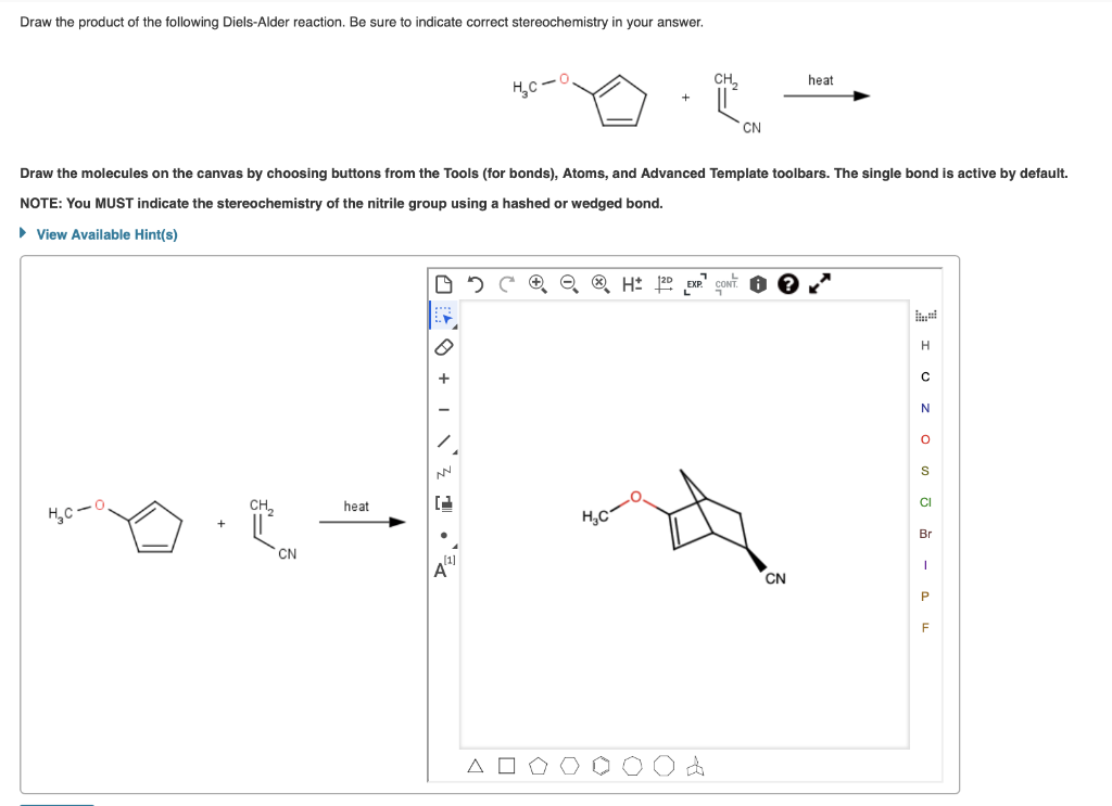 Solved Draw The Product Of The Following Diels Alder 1403